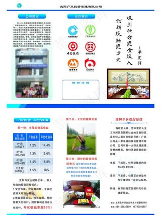 投资公司三折页