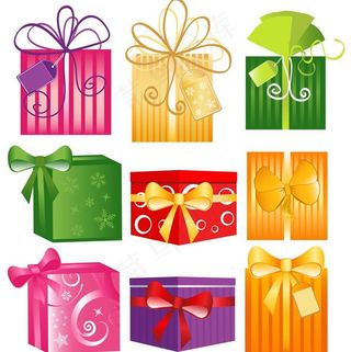 礼盒 蝴蝶结 吊牌图片