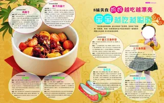 儿童食谱杂志模板图片