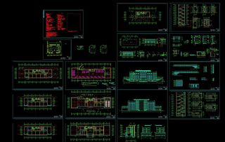 办公大楼全套CAD建筑图图片