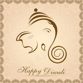 印度教的主甘尼萨10创意闪亮的插图