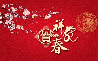 祥龙贺春设计模板