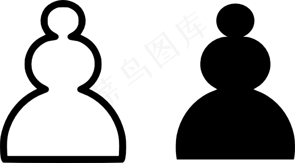 国际象棋棋子的剪辑艺术