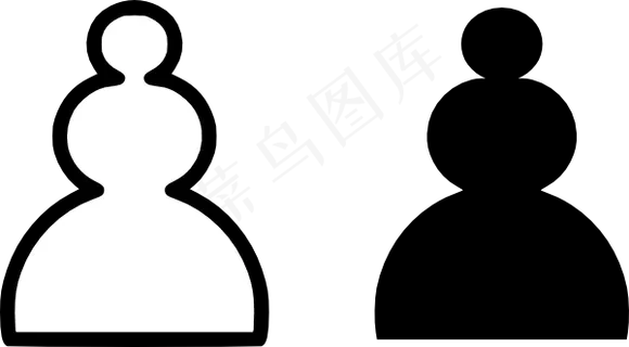 国际象棋棋子的剪辑艺术