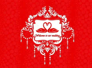 婚礼展板 版面图片