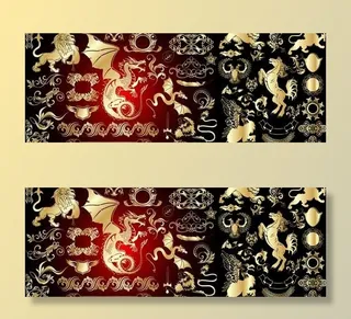 金发碧眼的欧洲模式的图腾矢量素材