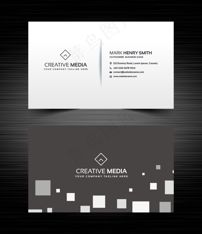 黑色创意商务名片