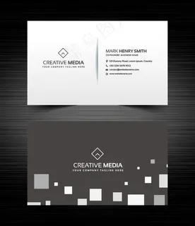 黑色创意商务名片