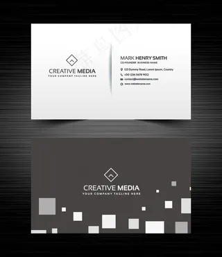 黑色创意商务名片