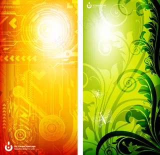 绿色背景矢量图