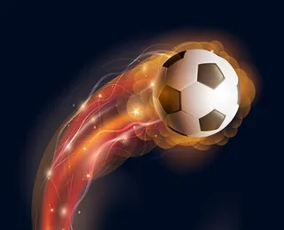 火焰足球矢量海报设计