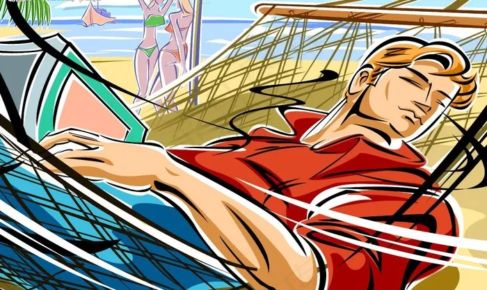 海滩休闲图片psd模版下载