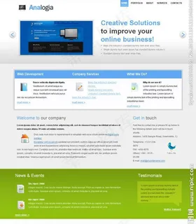 蓝色简单商务企业网站图片