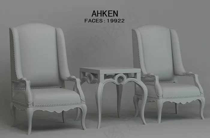 条纹椅子模型下载