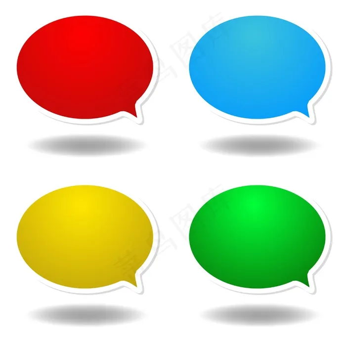 彩色泡泡贴纸eps,ai矢量模版下载