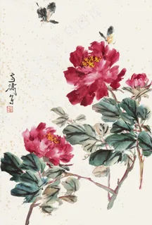 牡丹双蝶图片 牡丹双蝶图片