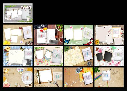 2013笔记本台历设计PSD素材