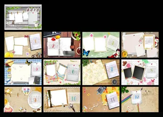 2013笔记本台历设计PSD素材