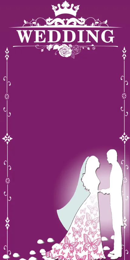 婚礼海报背景psd模版下载