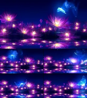 婚礼LED舞台背景视频素材荧光蝴蝶... 婚礼LED舞台背景视频素材荧光蝴蝶...
