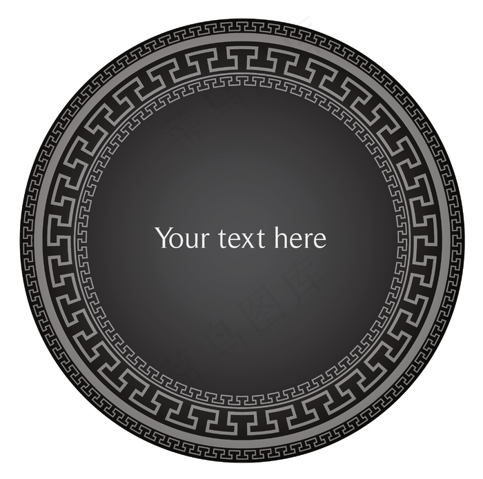 古希腊的帧矢量插图