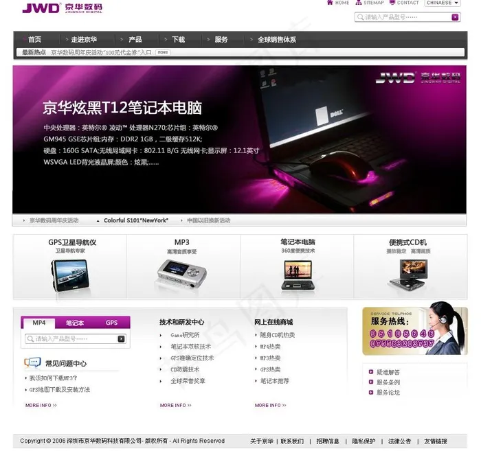 创意数码首页图片psd模版下载