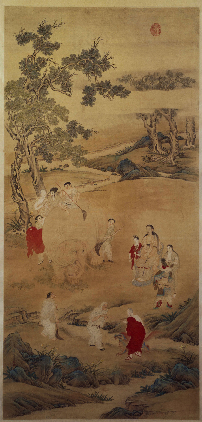 皇帝洗象图