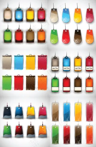 精美标签挂牌——矢量素材