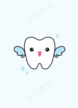牙齿卡通图案形象