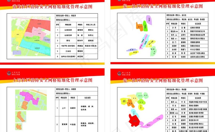 消防安全示意图图片cdr矢量模版下载