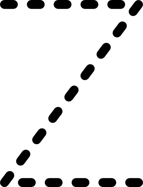 字母追踪字母Z剪贴画