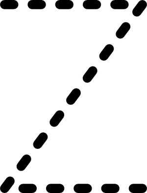 字母追踪字母Z剪贴画