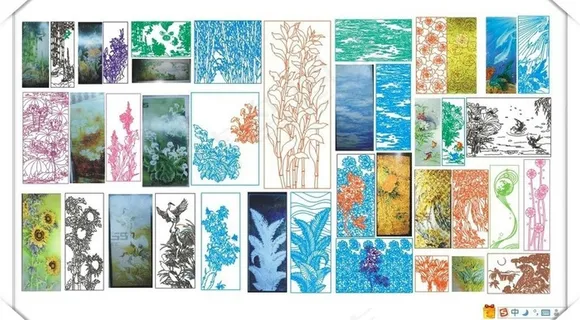 艺术玻璃 雕刻 背景 雕刻图案