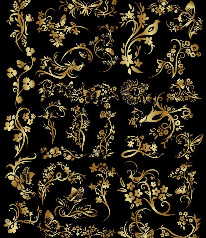 欧式墙角花纹psd素材图片