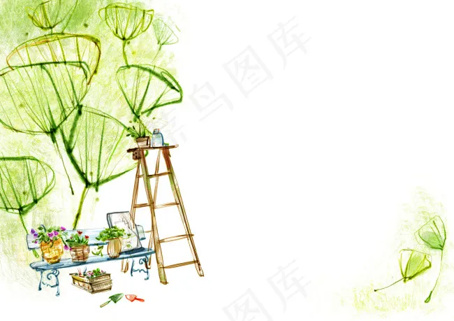 清新的银杏叶psd模版下载