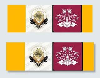 2款古典风格花纹矢量素材图片