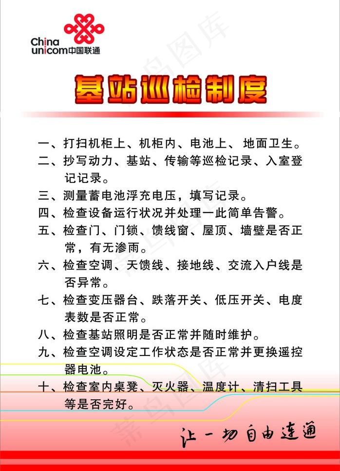 中国联通制度图片cdr矢量模版下载