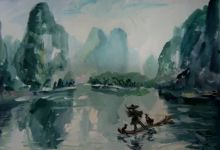 风景色彩画图片