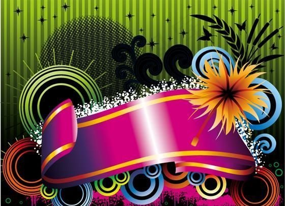 矢量潮流元素 banner 丝带 ...