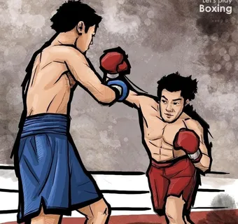 漫画拳击散打武术比赛图片