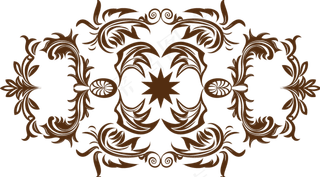 矢量欧式花纹图案素材