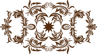 矢量欧式花纹图案素材