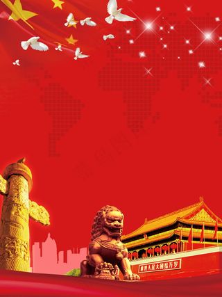 平易近人经典建筑白色和平鸽背景素材