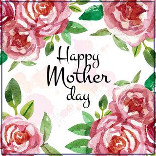 暖色手绘水彩花朵花环海报模板矢量含...