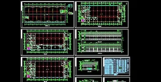 三层简易装配车间建筑施工设计图