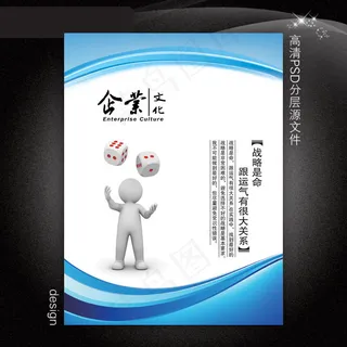 企业文化展板PSD模板下载