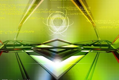 黄绿色调片头尾PSD素材图片