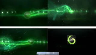 超酷粒子光效足球射门Logo标志展...