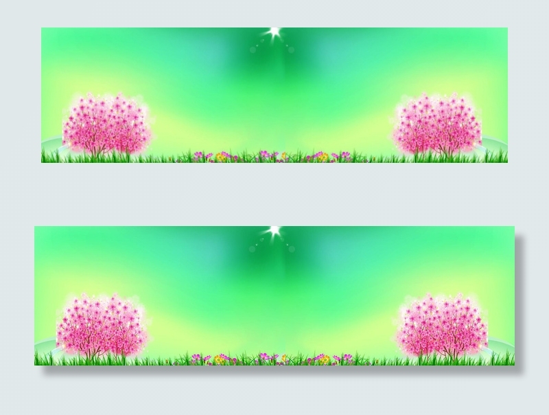 卡通教育清新唯美背景banner　