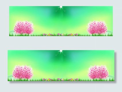 卡通教育清新唯美背景banner　